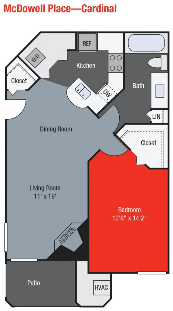 Apartments For Rent TGM McDowell Place - Cardinal