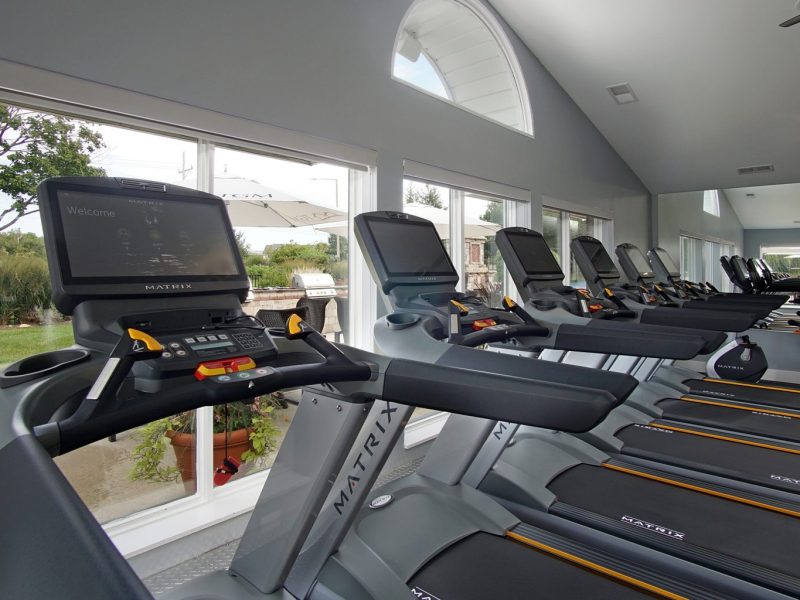This image shows the 24-hour State-of-the-art fitness gym featuring different equipment that is essential for community amenities. It also offers a different weight of kettlebells that is good for point gravity off-centered that were ideal for fitness enthusiasts and professionals.
