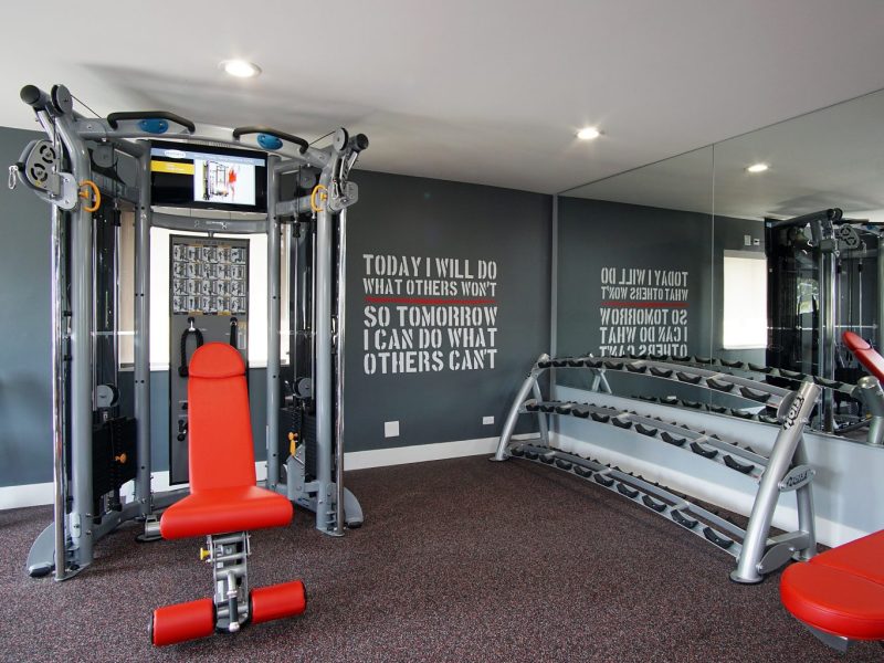 This image shows the 24-hour State-of-the-art fitness gym featuring equipment for a full-body workout and cardio test.